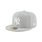 New York Yankees Gray Basic 59FIFTY Fitted Hat