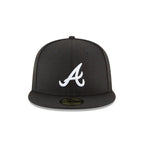 Atlanta Braves Black and White Basic 59FIFTY Fitted Hat