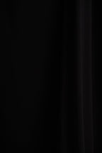 Bonnie | Black Asymmetric-Neck Maxi Dress With Ruched-Detailing