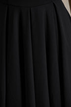 Scarlett | Black Asymmetric-Neck Maxi Dress